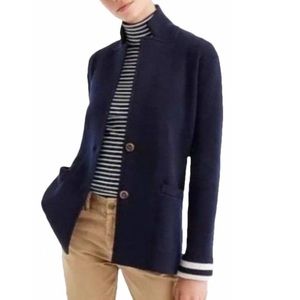 J.Crew sweater jacket nautical stripes size S